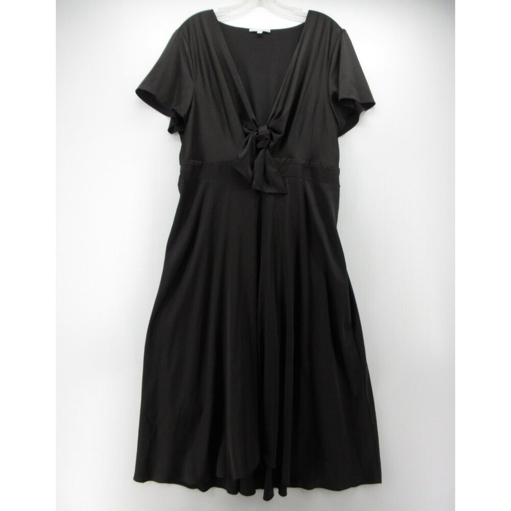 Black Tie-Front Women’s Dress